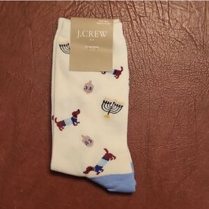Hanukkah Themed J.Crew Trouser Socks, New With Tags
